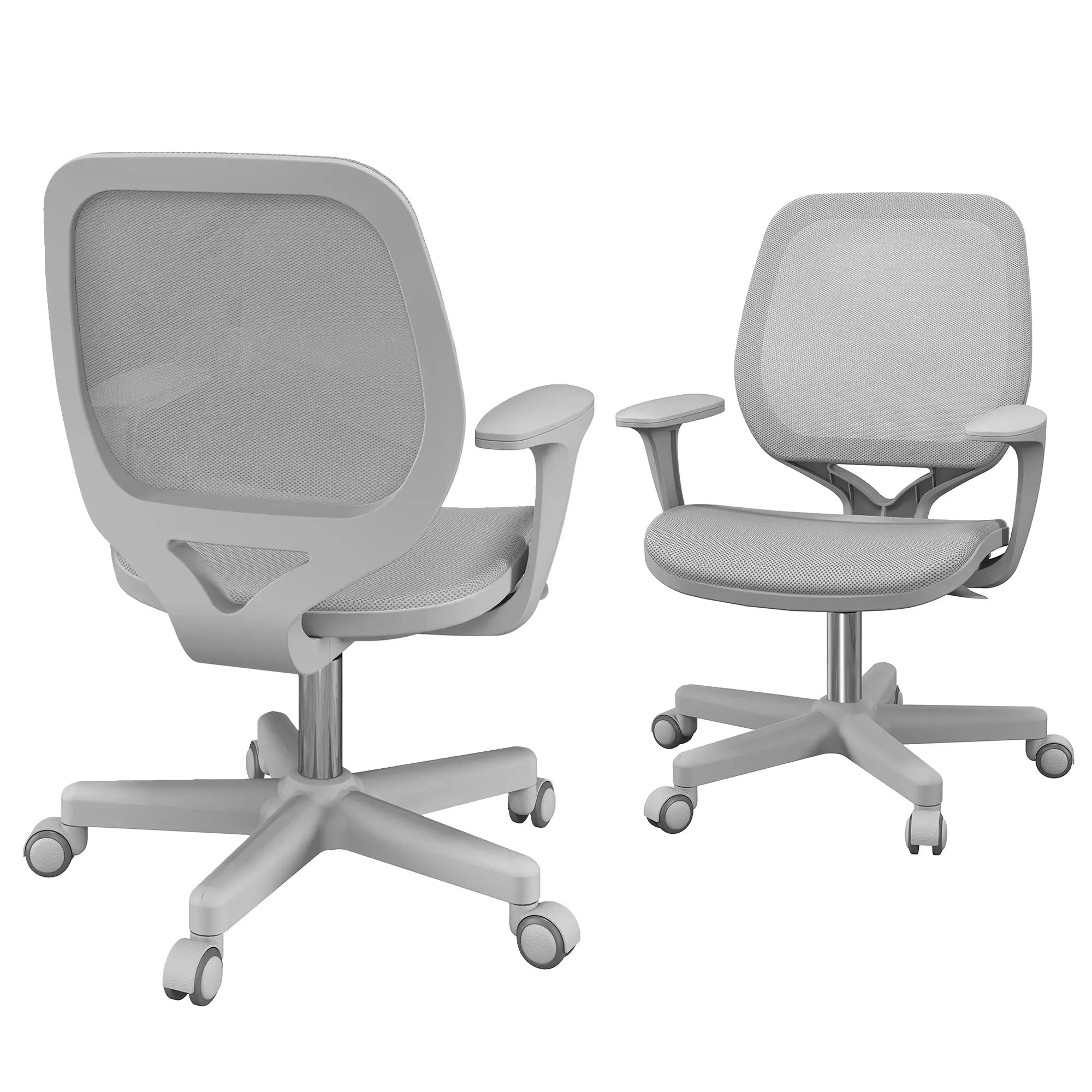 Mesh Back Office Chair, Swivel Castors, Arm, Grey Office Chairs at Gallery Canada