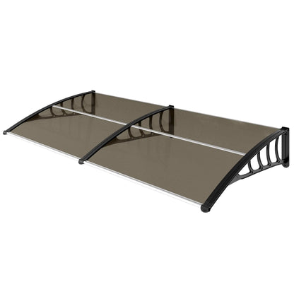 Polycarbonate Window Awning, 40" x 80", UV Rain Snow Protection, Brown Door Awnings at Gallery Canada