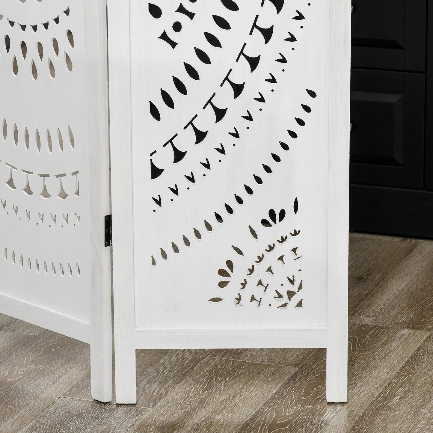 Séparateur de pièce 3 panneaux, 5,6 pieds de haut, écran de confidentialité pliant portable, blanc