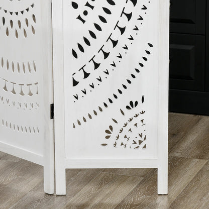 Séparateur de pièce 3 panneaux, 5,6 pieds de haut, écran de confidentialité pliant portable, blanc