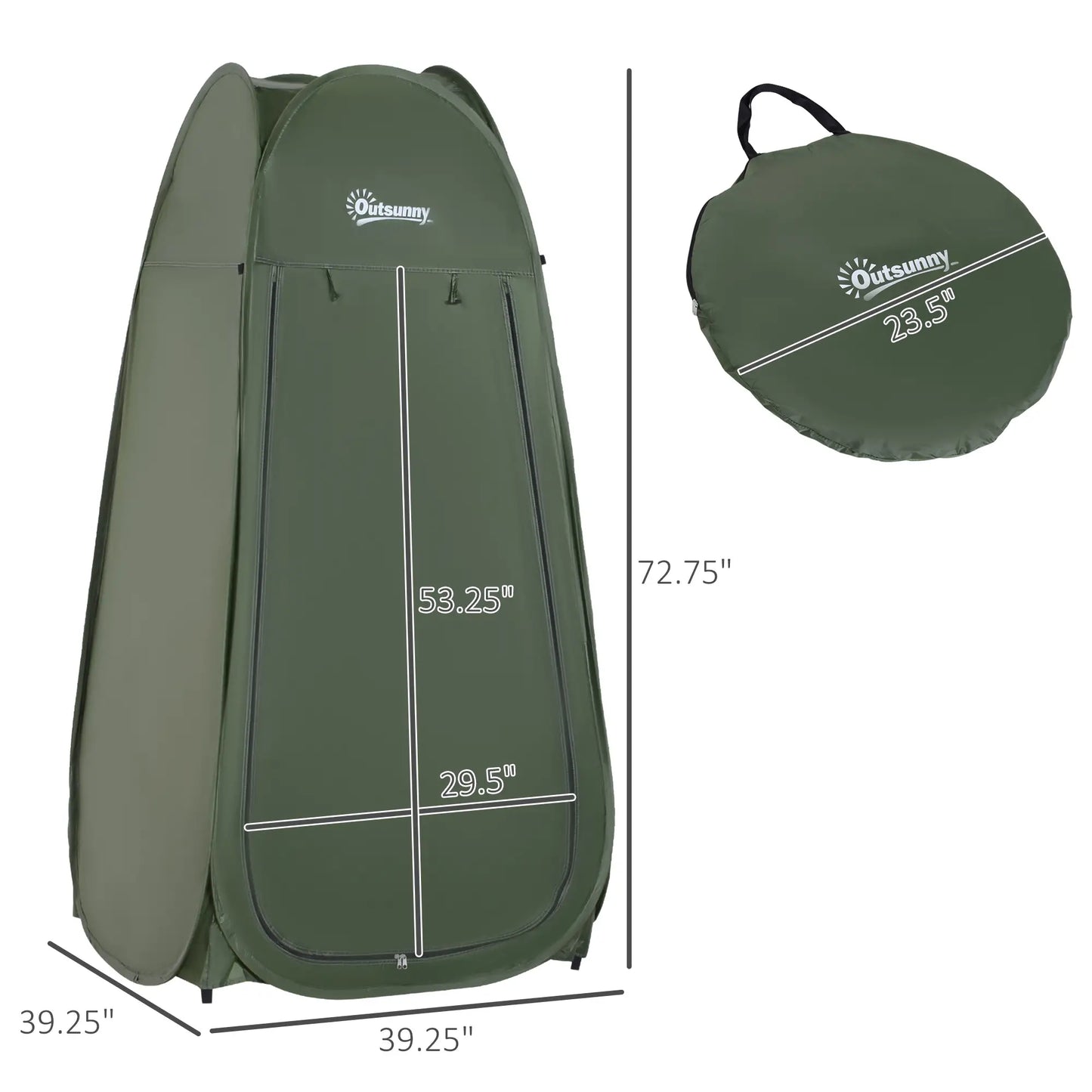 Green Popup Shower Tent, Portable Changing Room, Green Camping Tents at Gallery Canada