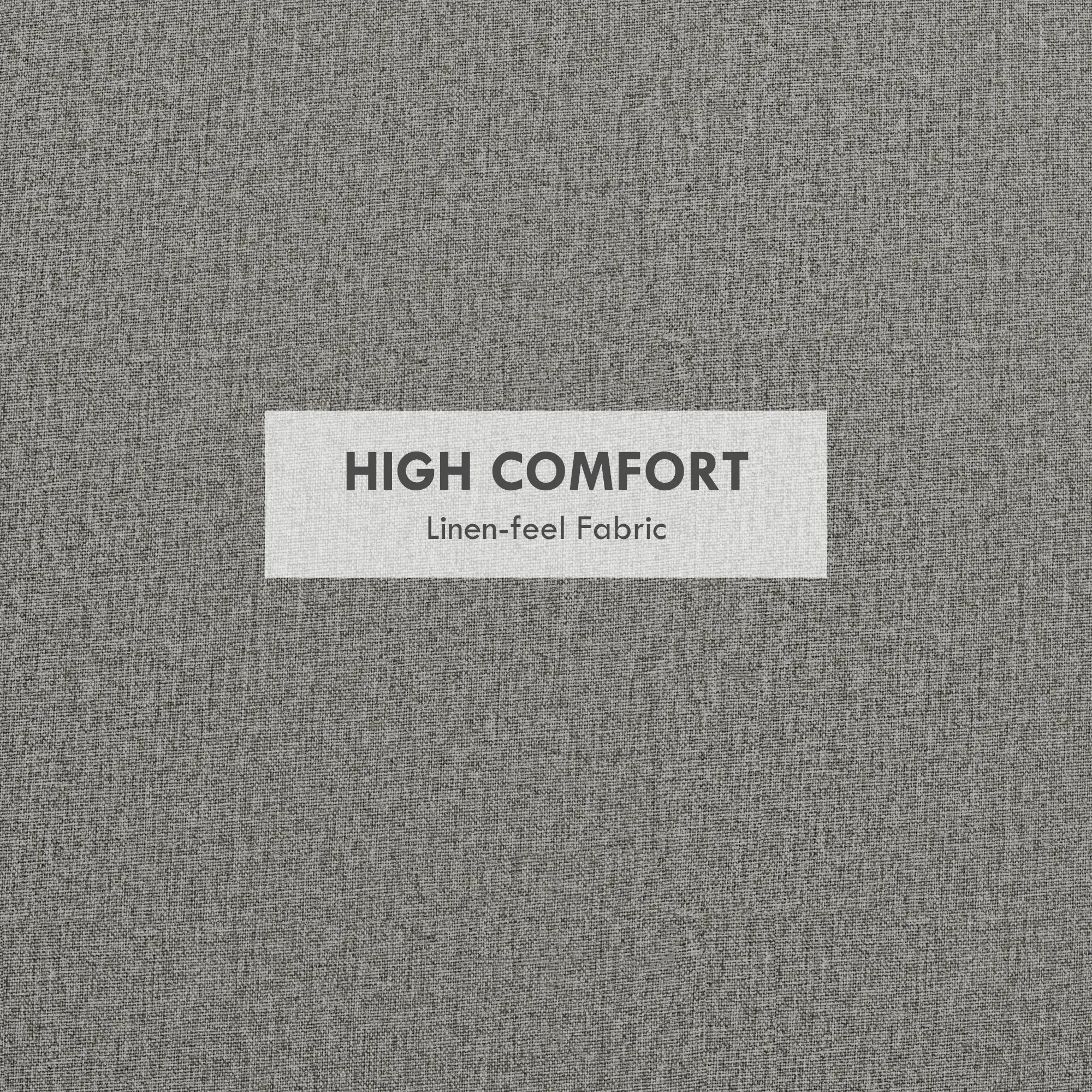 Round Coffee Table, Hidden Storage, Tray Top, Upholstered Footrest, Linen Coffee Tables at Gallery Canada