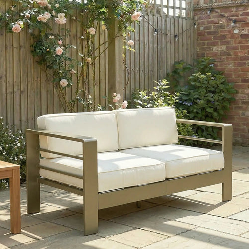 Outdoor Loveseat, Garden Sofa with Cushions, 54.3