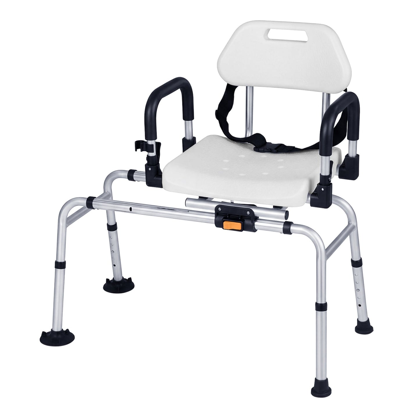 Sliding Shower Chair With Backrest, Swivel Seat, Silver Bath Safety Silver at Gallery Canada