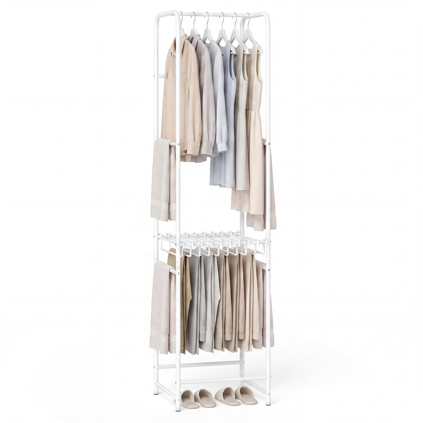 Slim Freestanding Coat Rack, 8 Hanging Rods Garment Organizer Coat Racks & Hall Trees at Gallery Canada