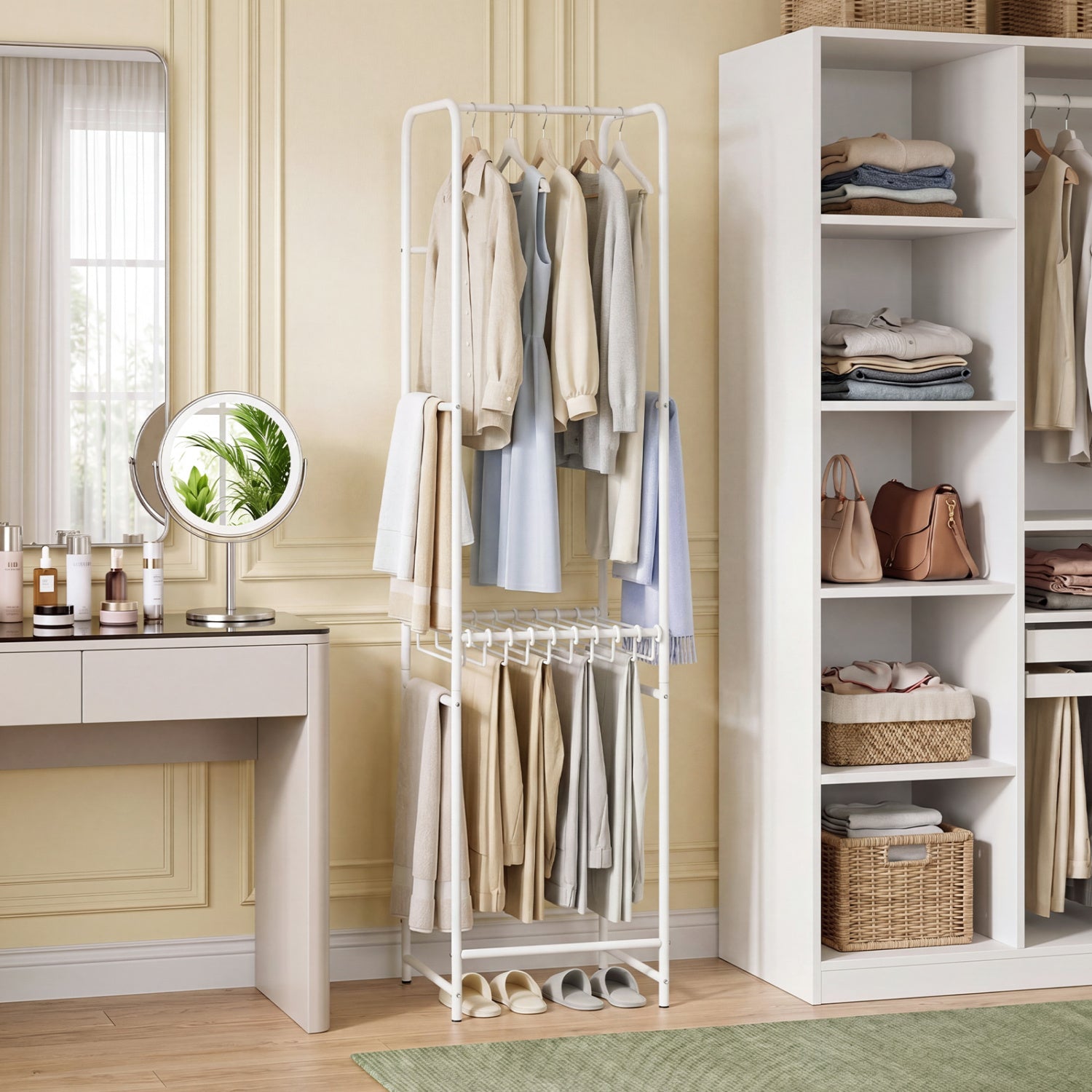 Slim Freestanding Coat Rack, 8 Hanging Rods Garment Organizer Coat Racks & Hall Trees at Gallery Canada