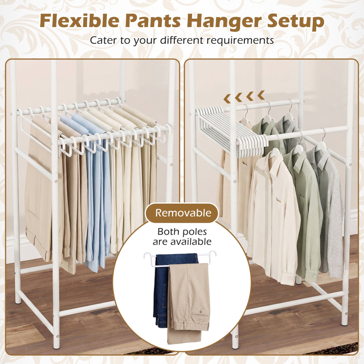Slim Freestanding Coat Rack, 8 Hanging Rods Garment Organizer Coat Racks & Hall Trees at Gallery Canada