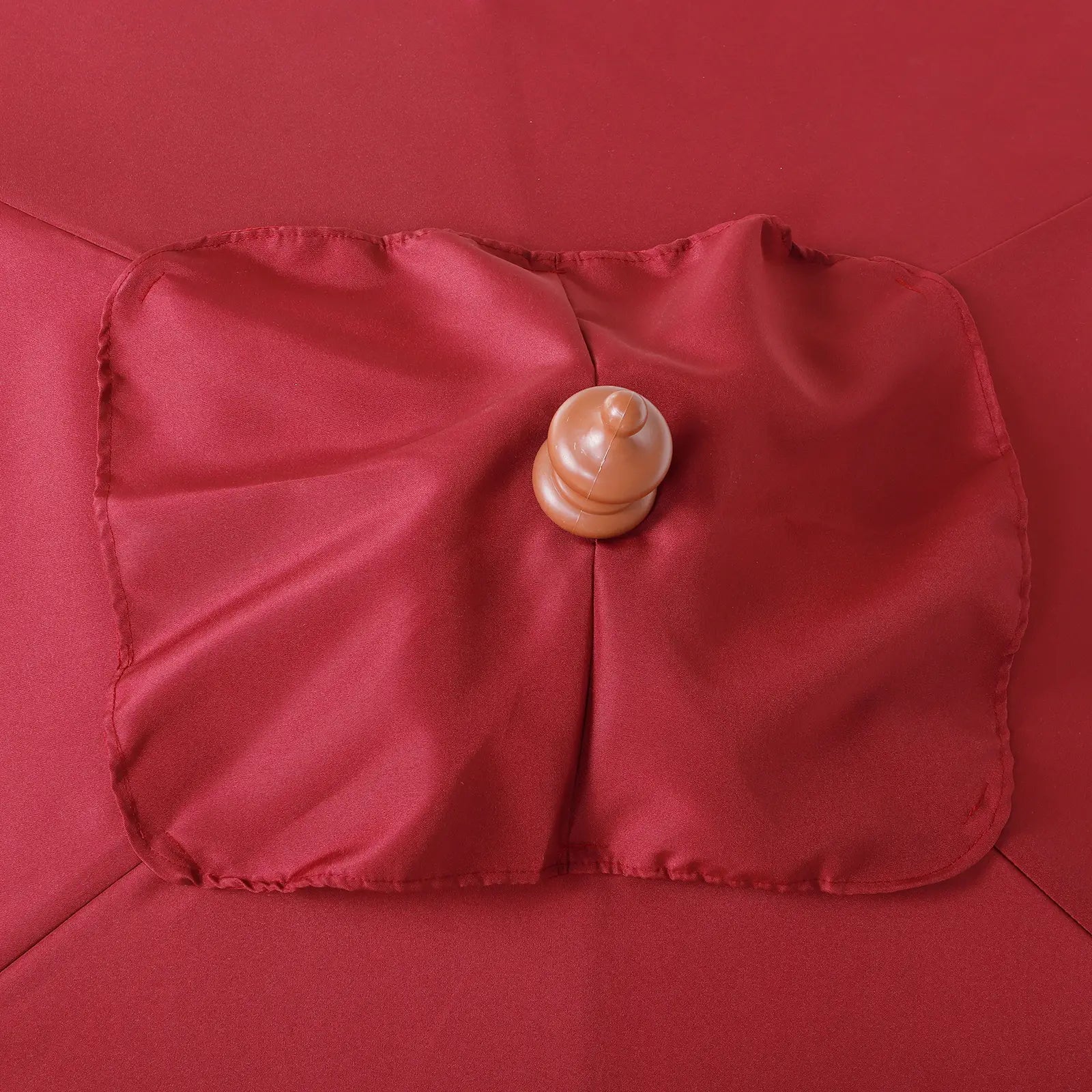 6.6x5ft Square Wooden Patio Umbrella, Tilt Mechanism, 6 Bamboo Ribs, Wine Red Sun Umbrellas at Gallery Canada