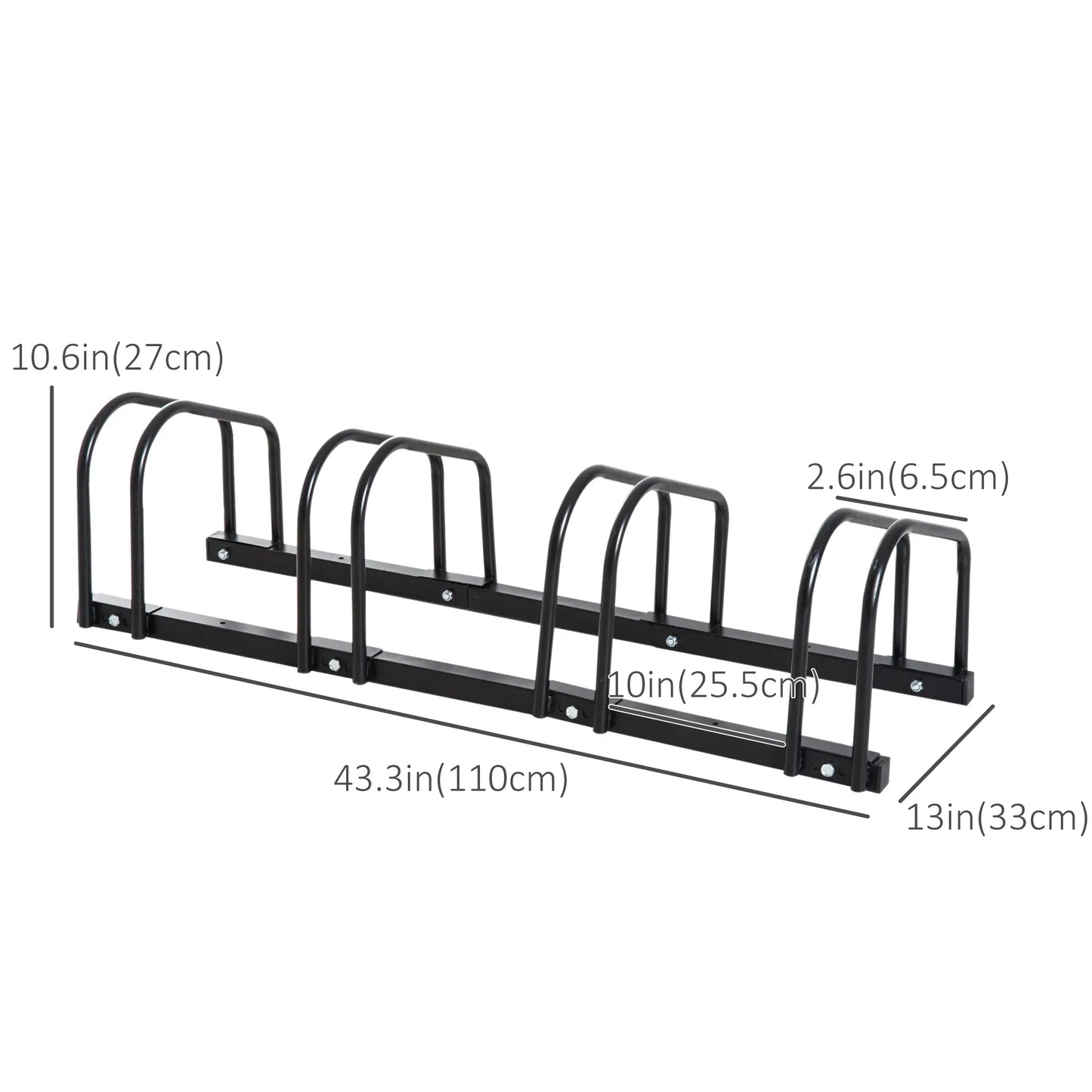 4-Bike Bicycle Floor Parking Rack, Cycling Storage Stand, Black Bike Parking Stands at Gallery Canada
