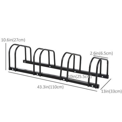 4-Bike Bicycle Floor Parking Rack, Cycling Storage Stand, Black Bike Parking Stands at Gallery Canada