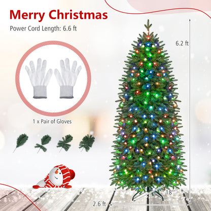 Smart Pre-Lit Christmas Tree, RGB LED Lights, M, Green