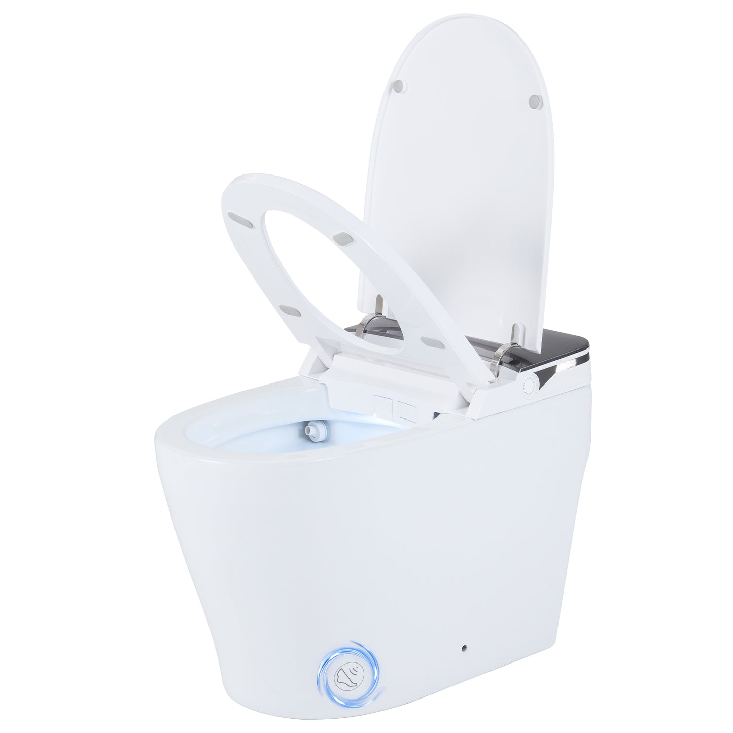 Smart Toilet, ADA Height, Auto Flush, Heated Seat, Remote, White Toilet White at Gallery Canada