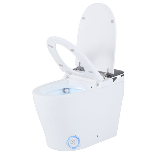 Smart Toilet, ADA Height, Auto Flush, Heated Seat, Remote, White