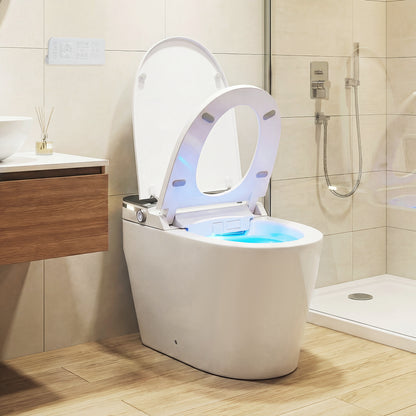 Smart Toilet, ADA Height, Auto Flush, Heated Seat, Remote, White Toilet at Gallery Canada