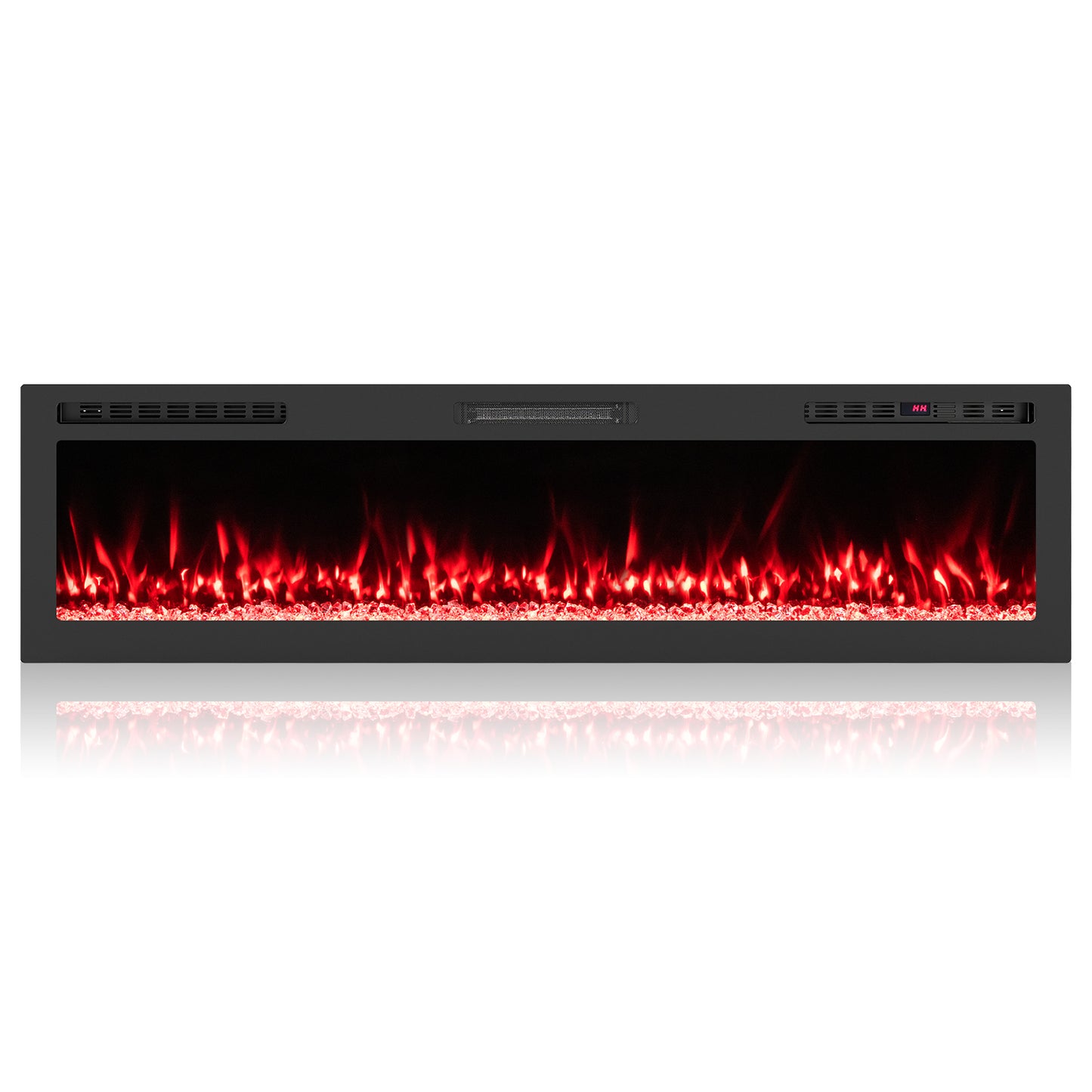 Smart WiFi Electric Fireplace Wall Mounted & Recessed 750W/1500W Heater-68 Inch, Black Fireplaces at Gallery Canada