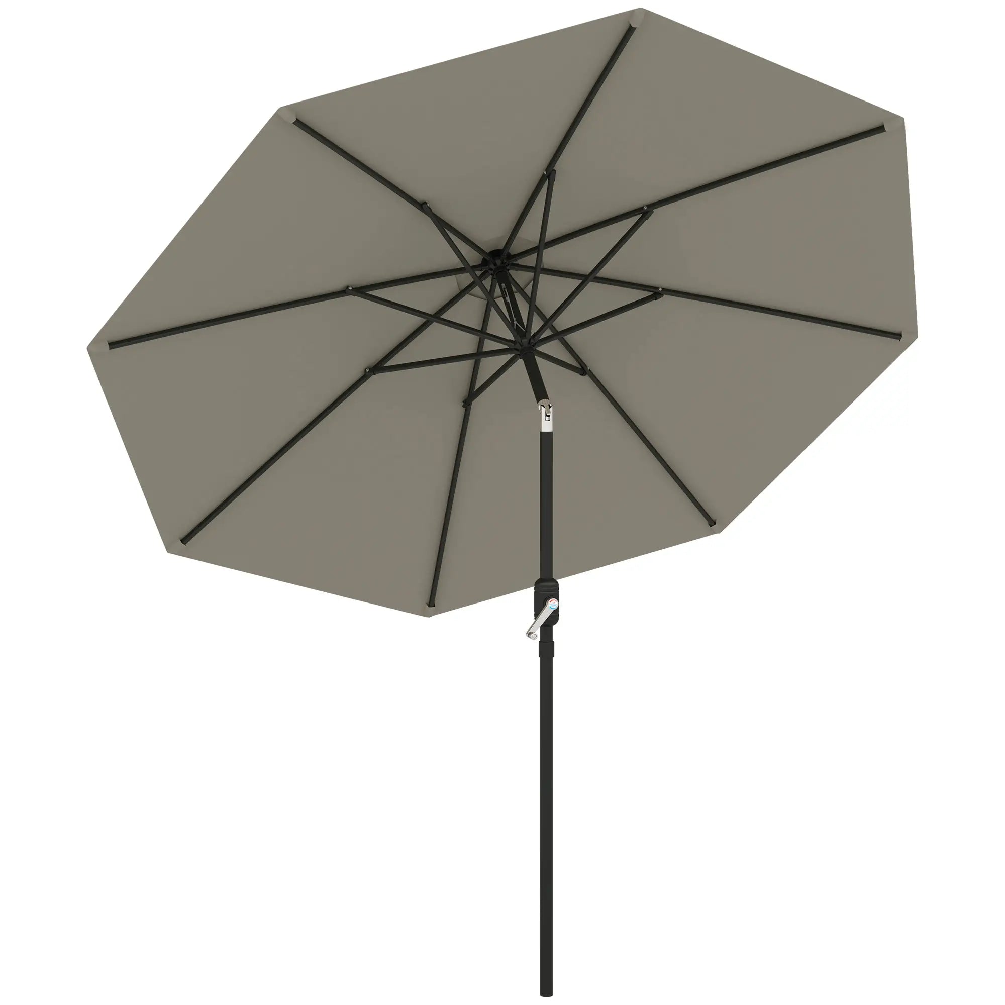 Aluminum Patio Umbrella, 8.5ft, Garden Outdoor Parasol, Light Grey Offset Cantilever Umbrellas at Gallery Canada