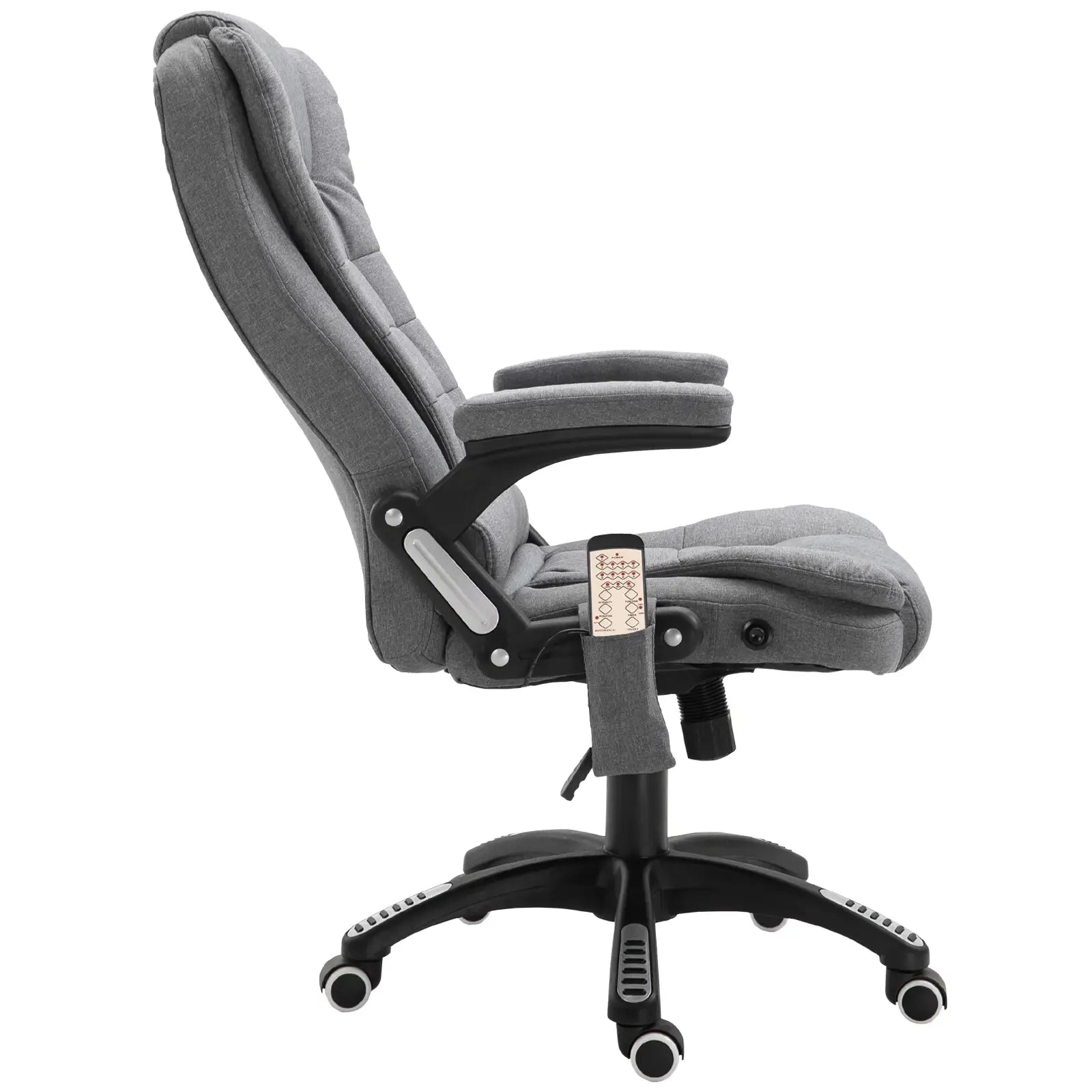 6 Point Vibrating Massage Chair, High Back Executive, Reclining, Swivel Wheels, Grey Massage Chairs at Gallery Canada