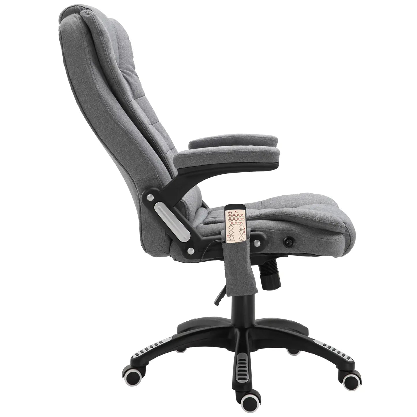 6 Point Vibrating Massage Chair, High Back Executive, Reclining, Swivel Wheels, Grey Massage Chairs at Gallery Canada