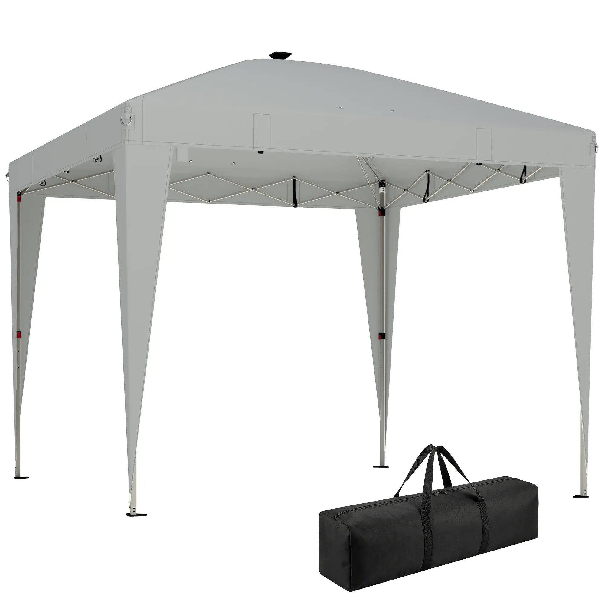 10 x 10 ft Pop Up Canopy Tent, Remote Control, UPF 50+, Light Grey Pop Up Canopies at Gallery Canada
