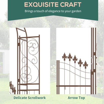 7ft Metal Garden Arch Trellis, Outdoor Arbor for Climbing Plants Garden Arches at Gallery Canada