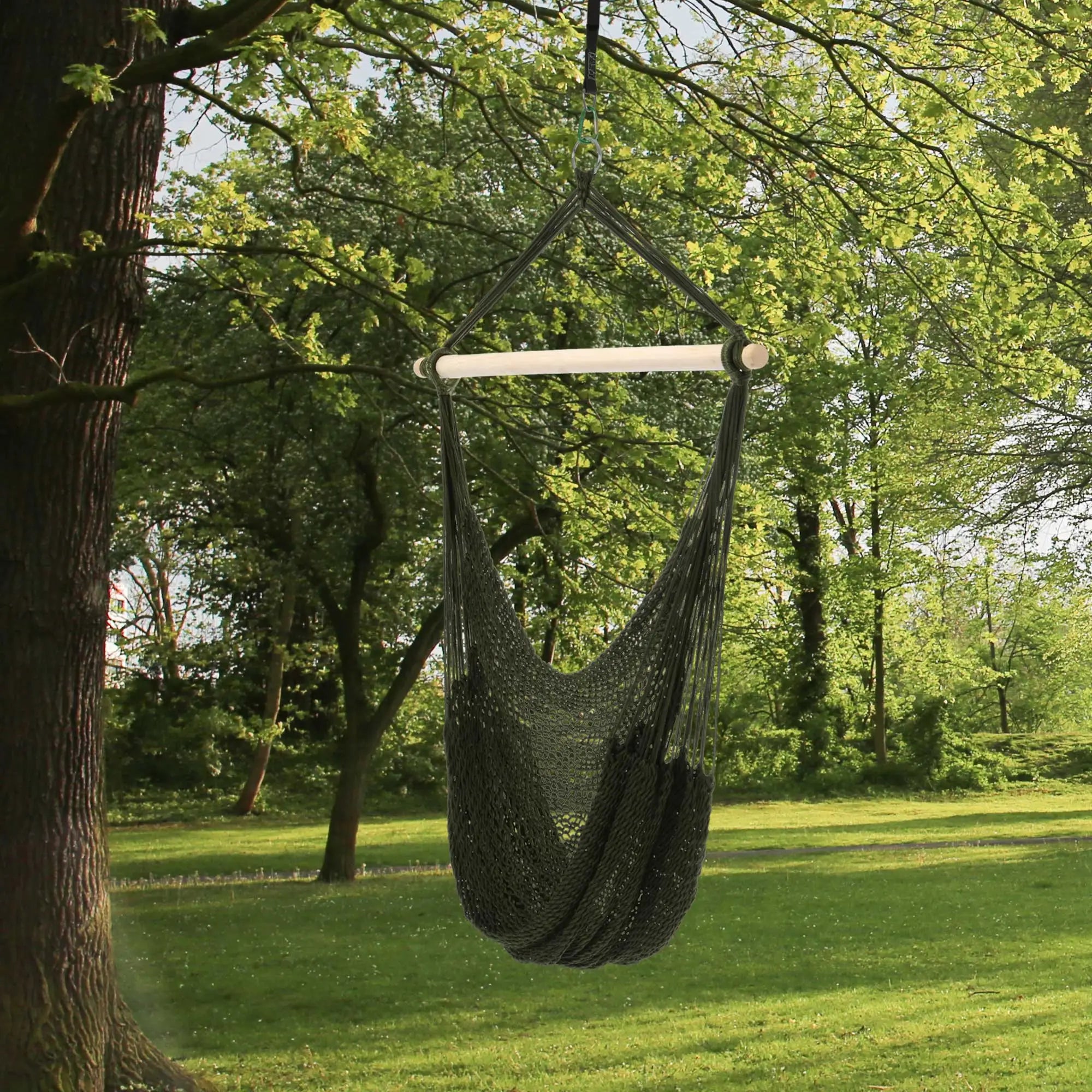 Portable Hammock Chair, Hanging Swing for Outdoor, Army Green Hammock Swings at Gallery Canada