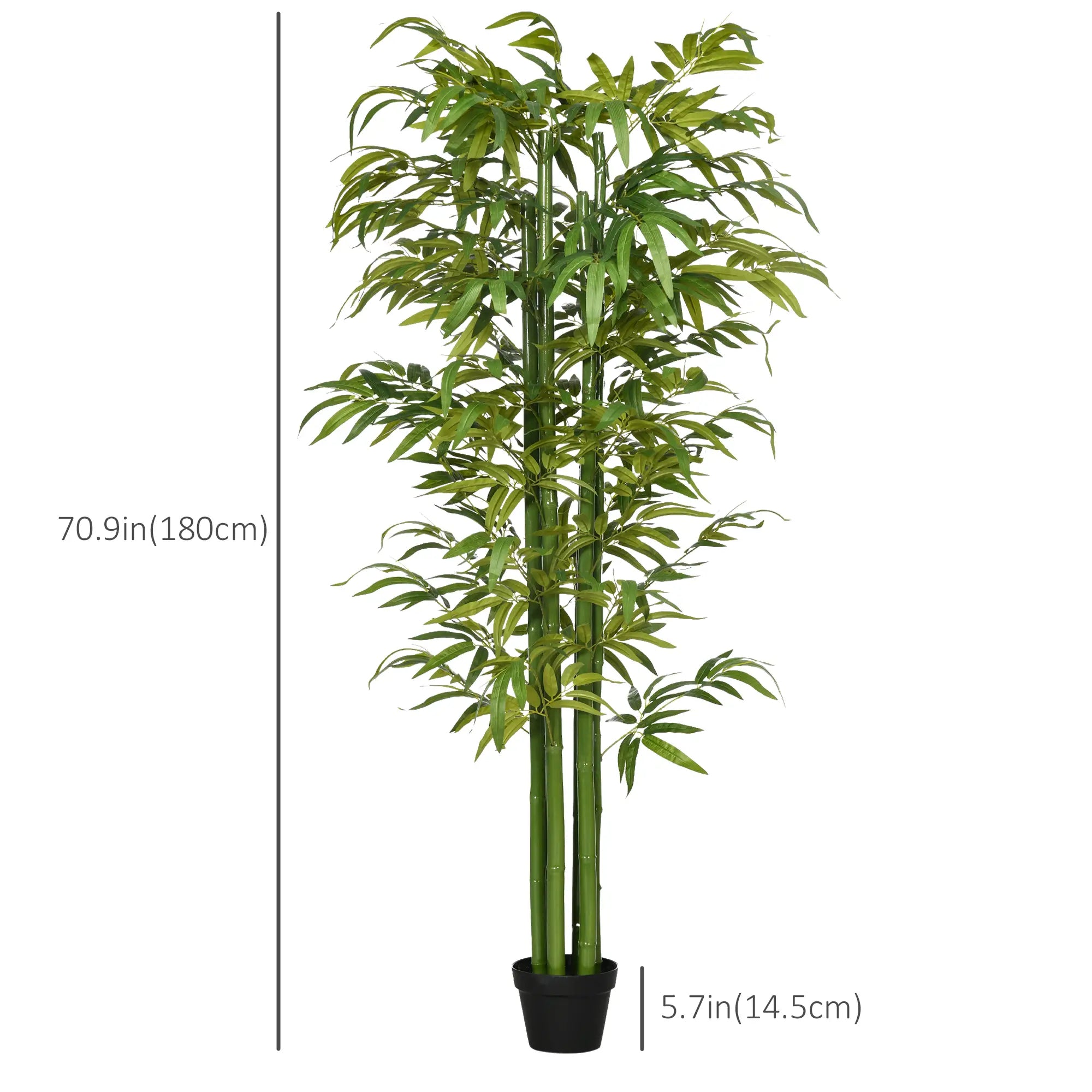 Set of 2 6 FT Artificial Bamboo Trees in Pot, Home Office Decor, Green Artificial Trees at Gallery Canada