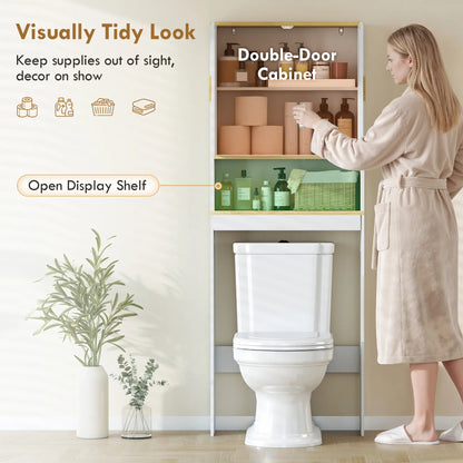 Adjustable Over Toilet Storage Shelf, White Oak, 24 Inch, White Over The Toilet Storage at Gallery Canada