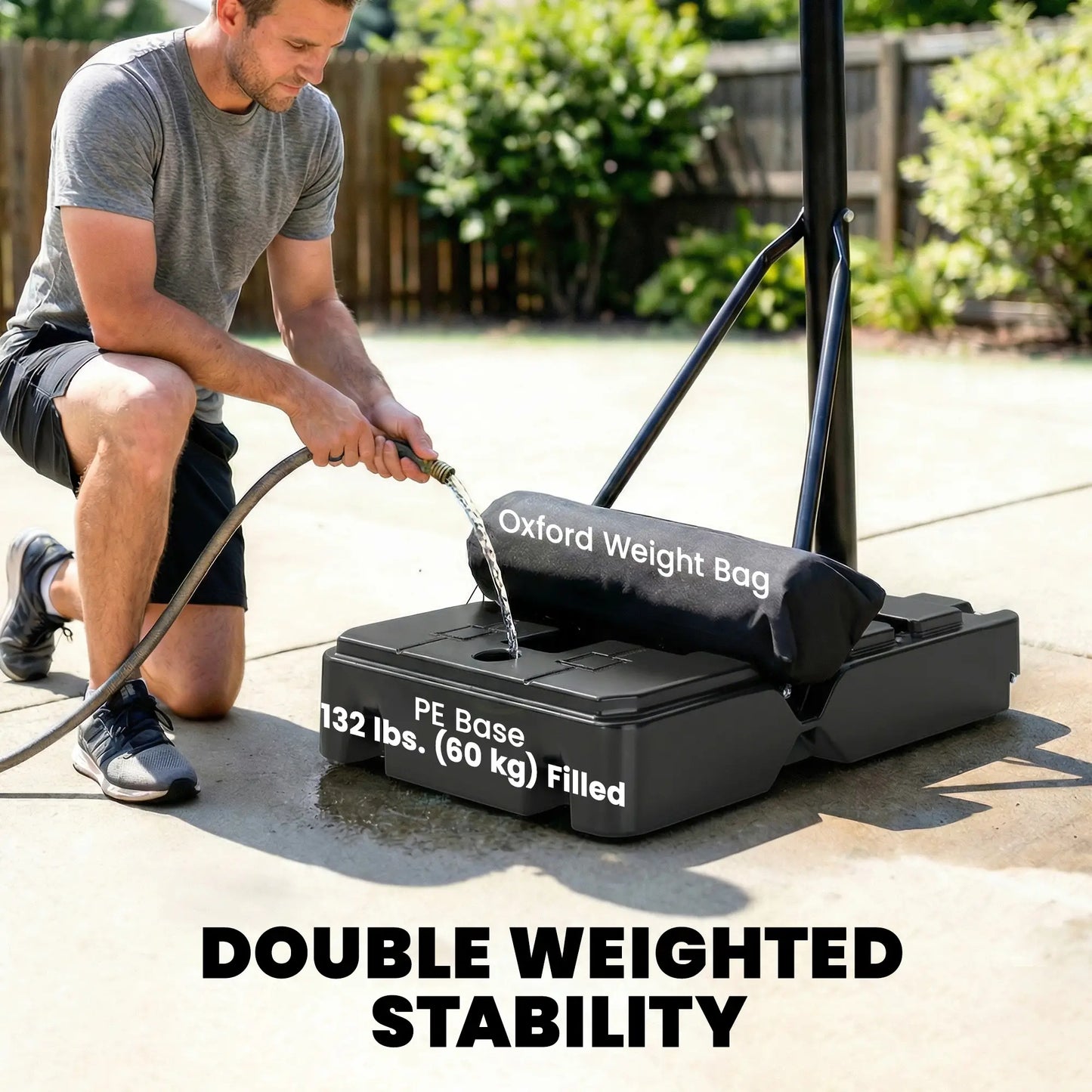 Portable Basketball Hoop, 7.7 FT to 10 FT Adjustable, 43'' Shatterproof Backboard, Fillable Base Basketball at Gallery Canada