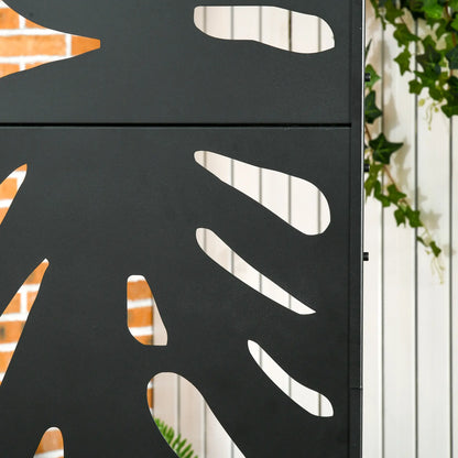 Freestanding Outdoor Privacy Screen, Metal Divider for Garden, Backyard, Black Side Awnings at Gallery Canada