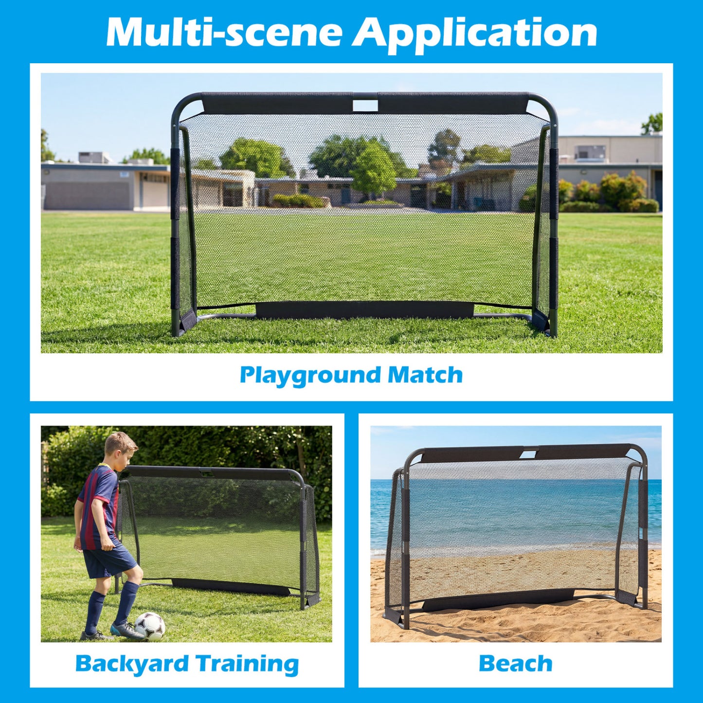 6 Ft X 4 Ft Metal Soccer Goal Set, With Net And Anchoring System Sport Equipments at Gallery Canada