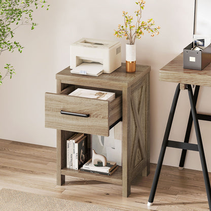 Nightstand With Drawer And Shelf, Natural End & Side Tables at Gallery Canada