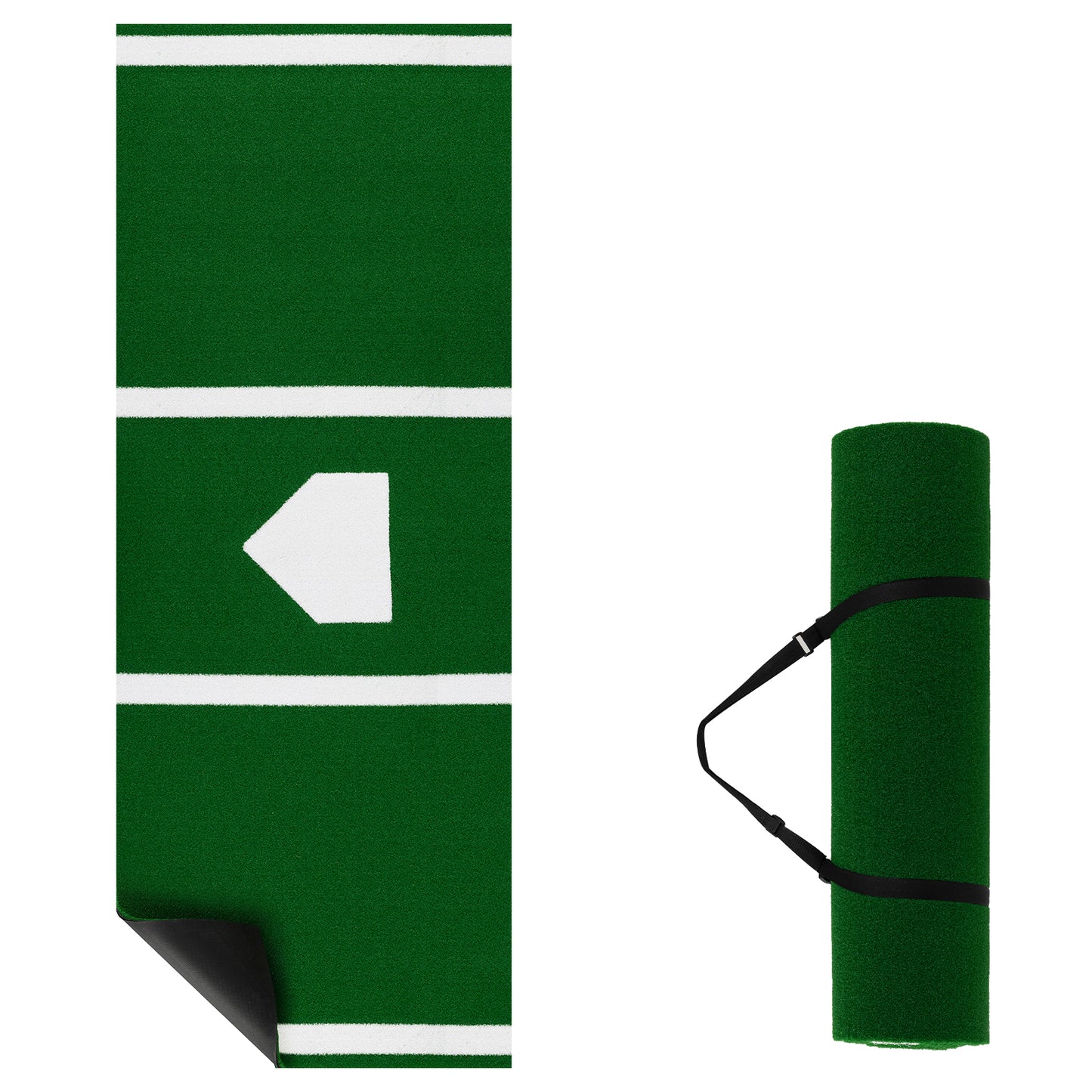Softball Pitching Mat, 10 x 3 Feet Training Aid, Green Golf Green at Gallery Canada