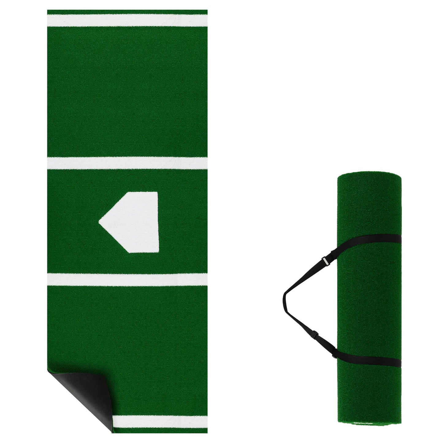 Softball Pitching Mat, 10 x 3 Feet Training Aid, Green Golf Green at Gallery Canada