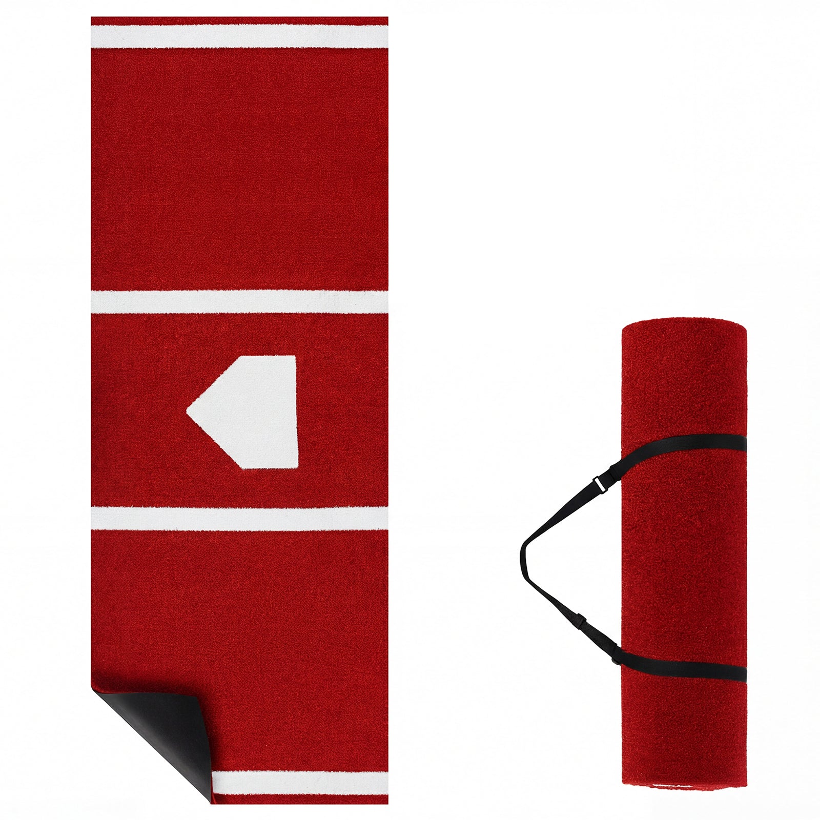 Softball Pitching Mat, 10 x 3 Feet, Training Aid, Red Golf Red at Gallery Canada