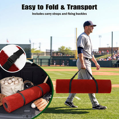 Softball Pitching Mat, 10 x 3 Feet, Training Aid, Red Golf at Gallery Canada