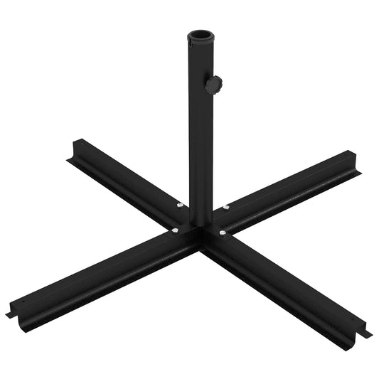 Universal Cross Brace Stand, Small Offset Or Large Market Umbrella, Black Umbrella Bases Black at Gallery Canada