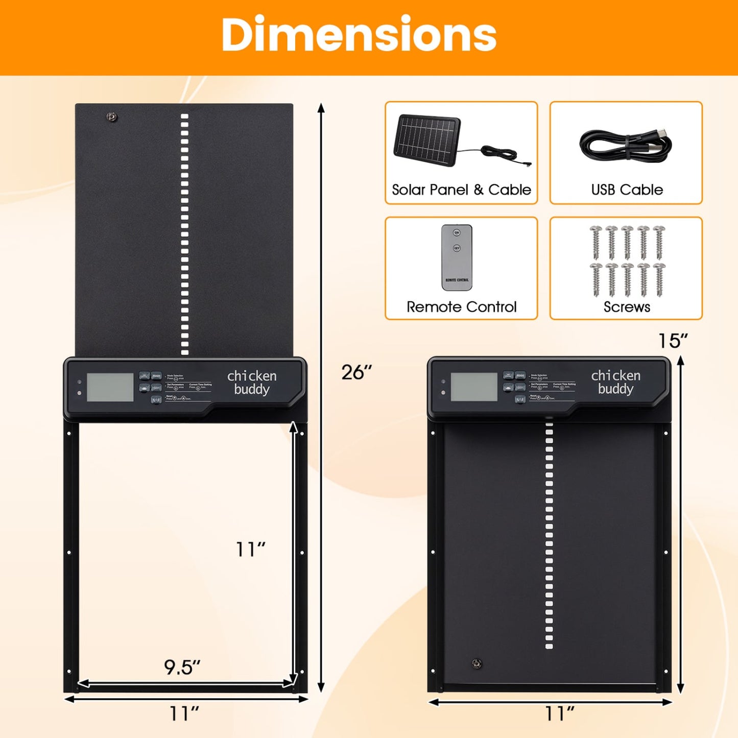 Porte automatique solaire pour poulailler