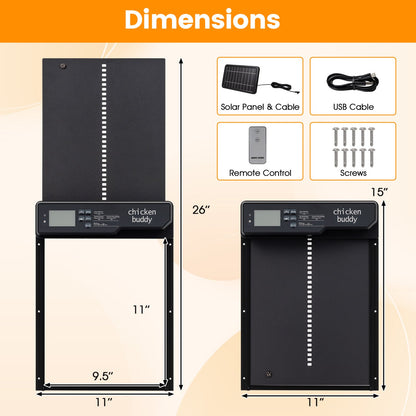 Porte automatique solaire pour poulailler