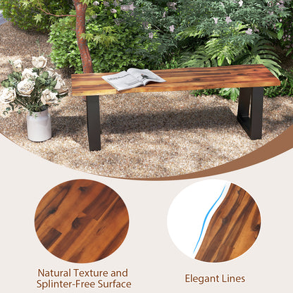 Solid Acacia Wood Patio Bench Dining Bench Seating Bench Outdoor Benches at Gallery Canada