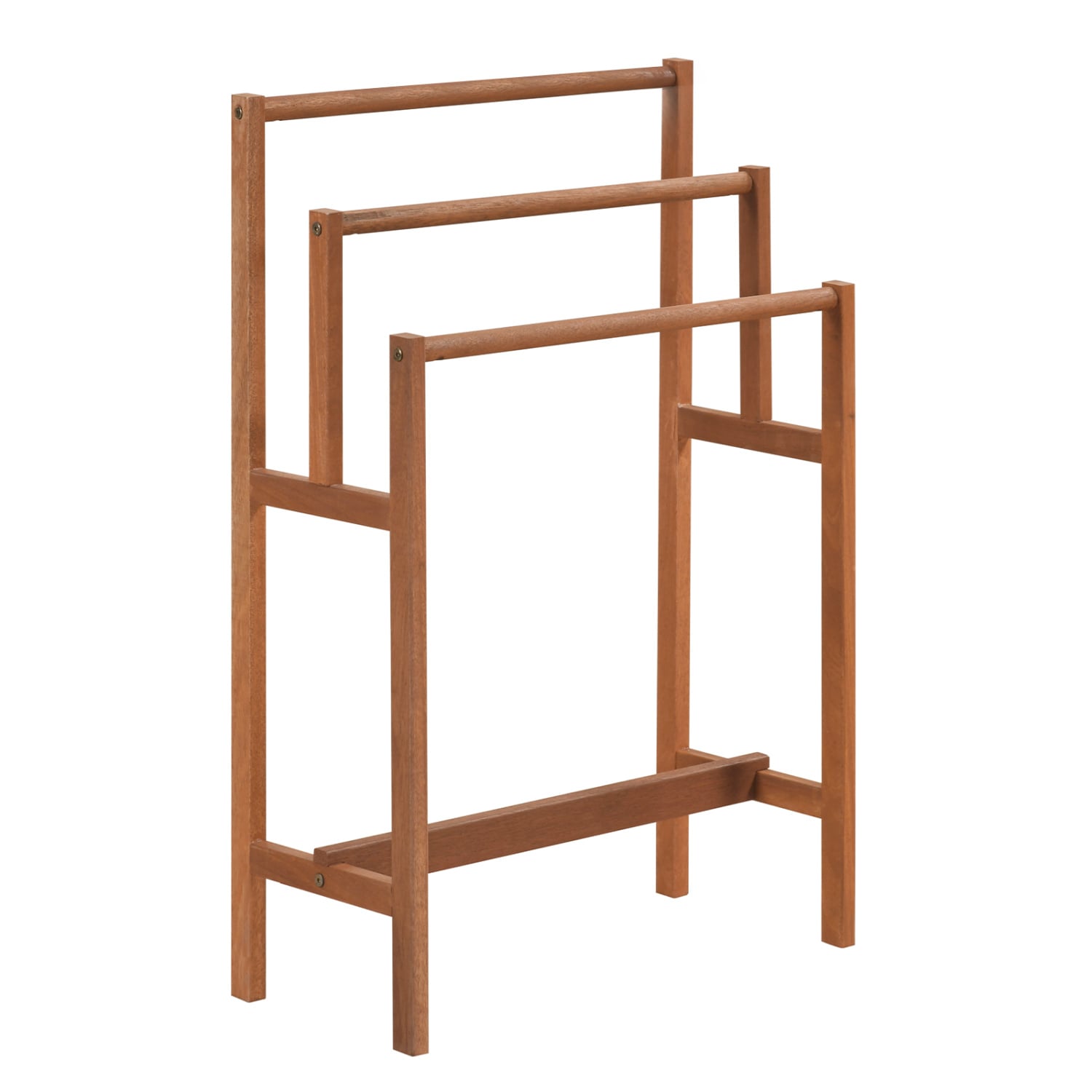 Solid Wood 3-Tier Towel Rack, Teak Oil Finish, Natural Towel Racks at Gallery Canada