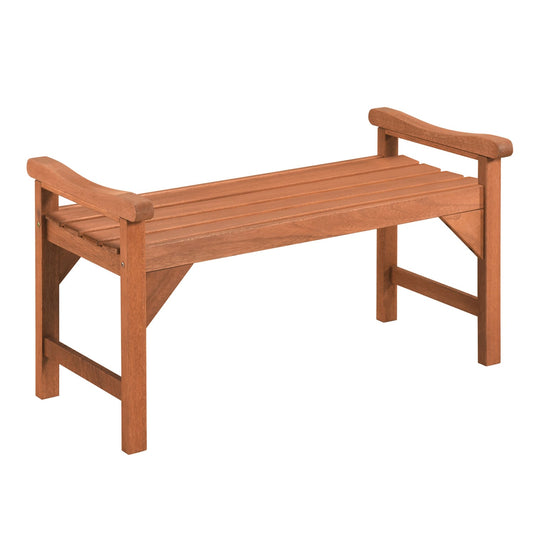 Solid Wood Backless Garden Bench with Handles Outdoor Benches Natural at Gallery Canada