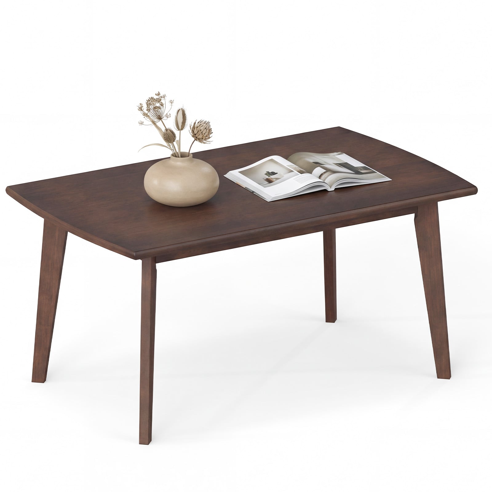 Solid Wood Modern Coffee Table, Tapered Legs, Walnut Coffee Tables at Gallery Canada