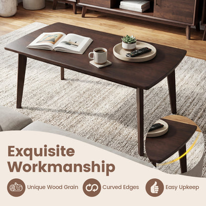 Solid Wood Modern Coffee Table, Tapered Legs, Walnut Coffee Tables at Gallery Canada