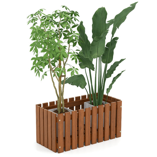 Solid Wood Raised Garden Bed, Natural Raised Garden Beds Natural at Gallery Canada