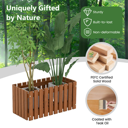 Solid Wood Raised Garden Bed for Flower and Vegetable, Natural Raised Garden Beds at Gallery Canada