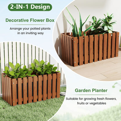 Solid Wood Raised Garden Bed for Flower and Vegetable, Natural Raised Garden Beds at Gallery Canada