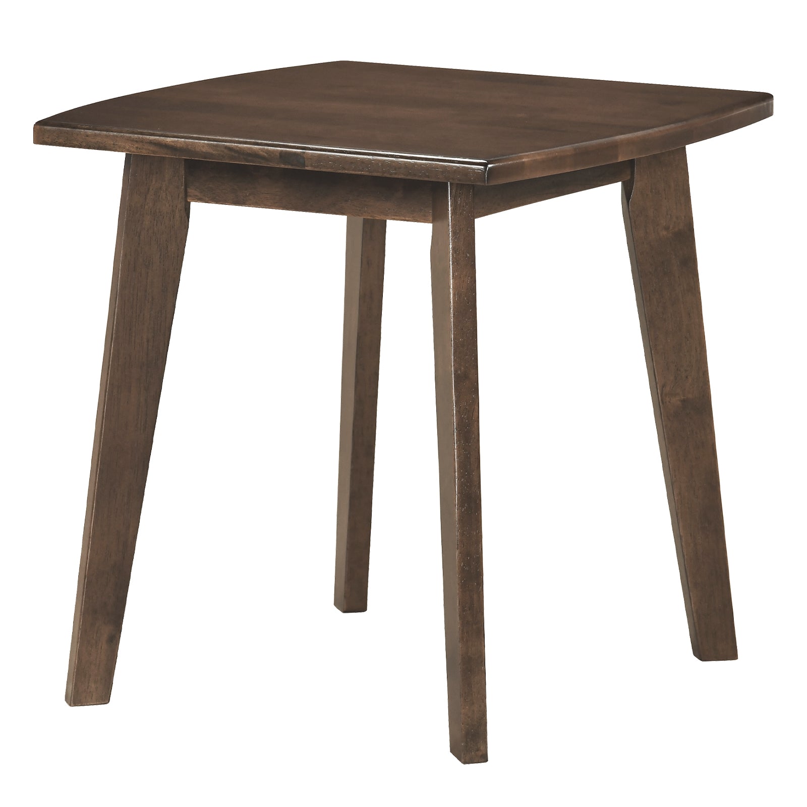 Solid Wood Square End Table, Thickened Top, Curved Edge, Walnut End & Side Tables at Gallery Canada