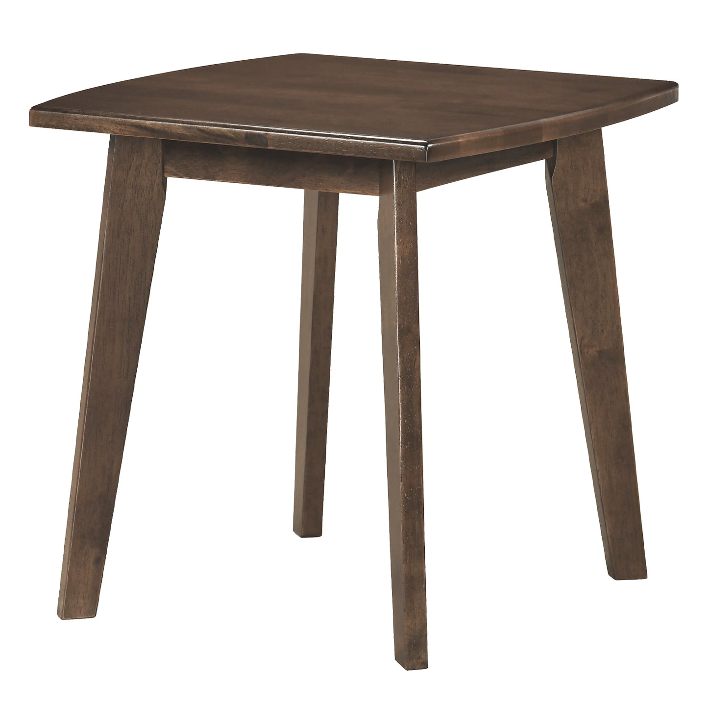 Solid Wood Square End Table, Thickened Top, Curved Edge, Walnut End & Side Tables at Gallery Canada