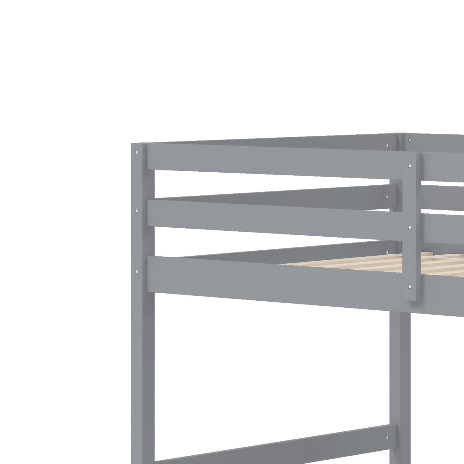 Solid Wood Twin Over Full Low Bunk Bed With Storage Stairs, Gray Bunk Bed Frame at Gallery Canada