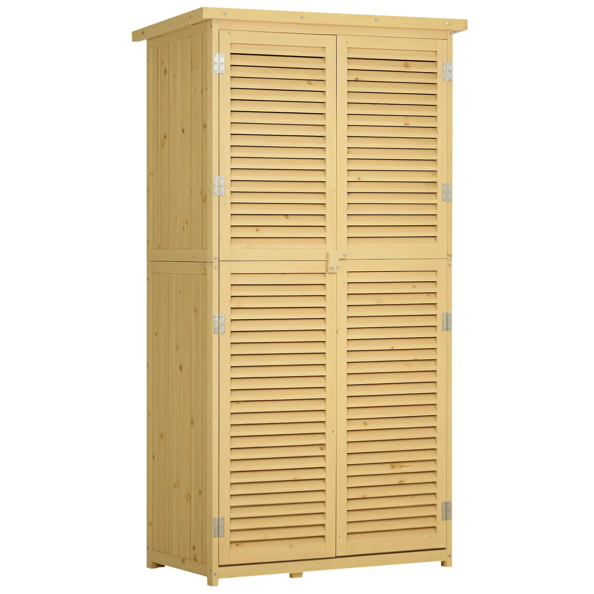 3' x 5' Wooden Garden Storage Shed, Asphalt Roof, 2 Large Doors, Natural Sheds Natural at Gallery Canada